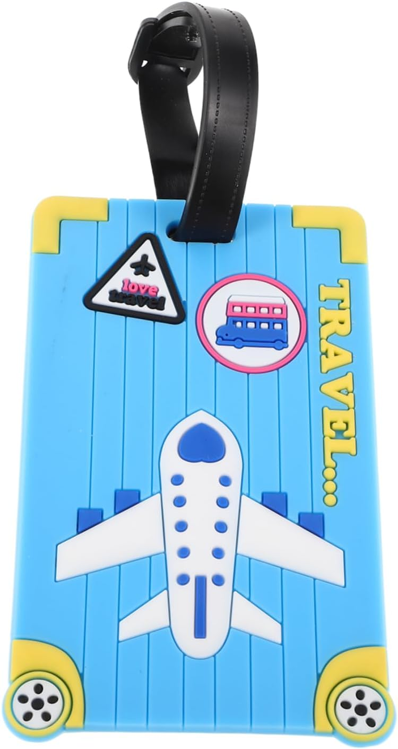 VALICLUD PVC Airplane Luggage Tag Cute Cartoon Design Holder for Travel Accessories Lightweight and Portable for Suitcases and Cards Stylish and Distinctive image number 5