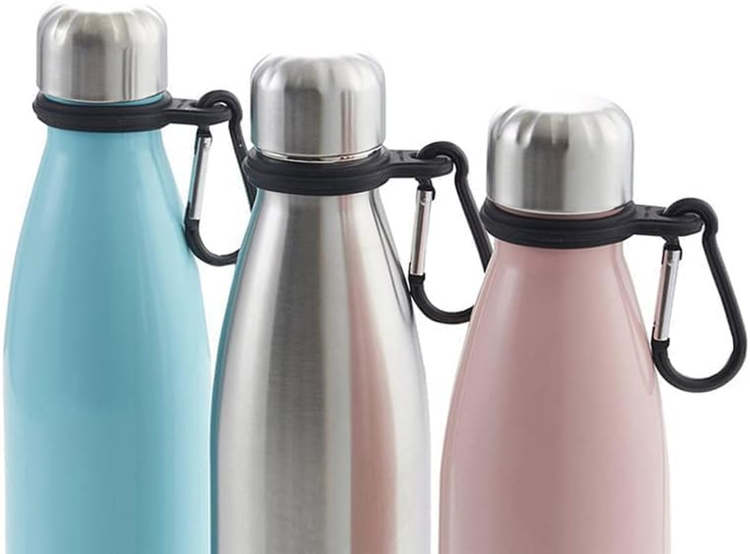 Fokmuaex 5-Pack Silicone Water Bottle Clip Holder | Durable Carabiner Carrying Clips for Sports Bottles, Travel Hiking Camping Accessories image number 1