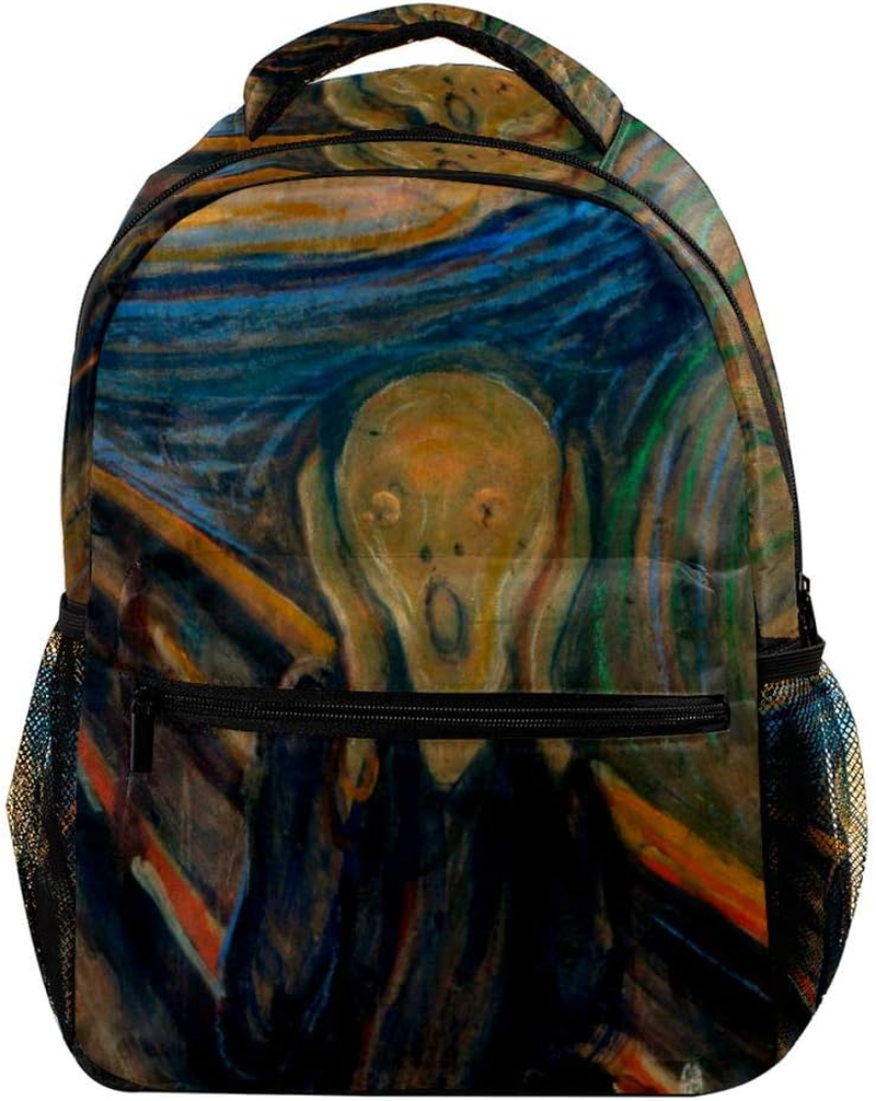 The Scream Backpack Casual Sports Daypack Travel School Bag with Multiple Pockets for Men Women College - Color03 image number 5