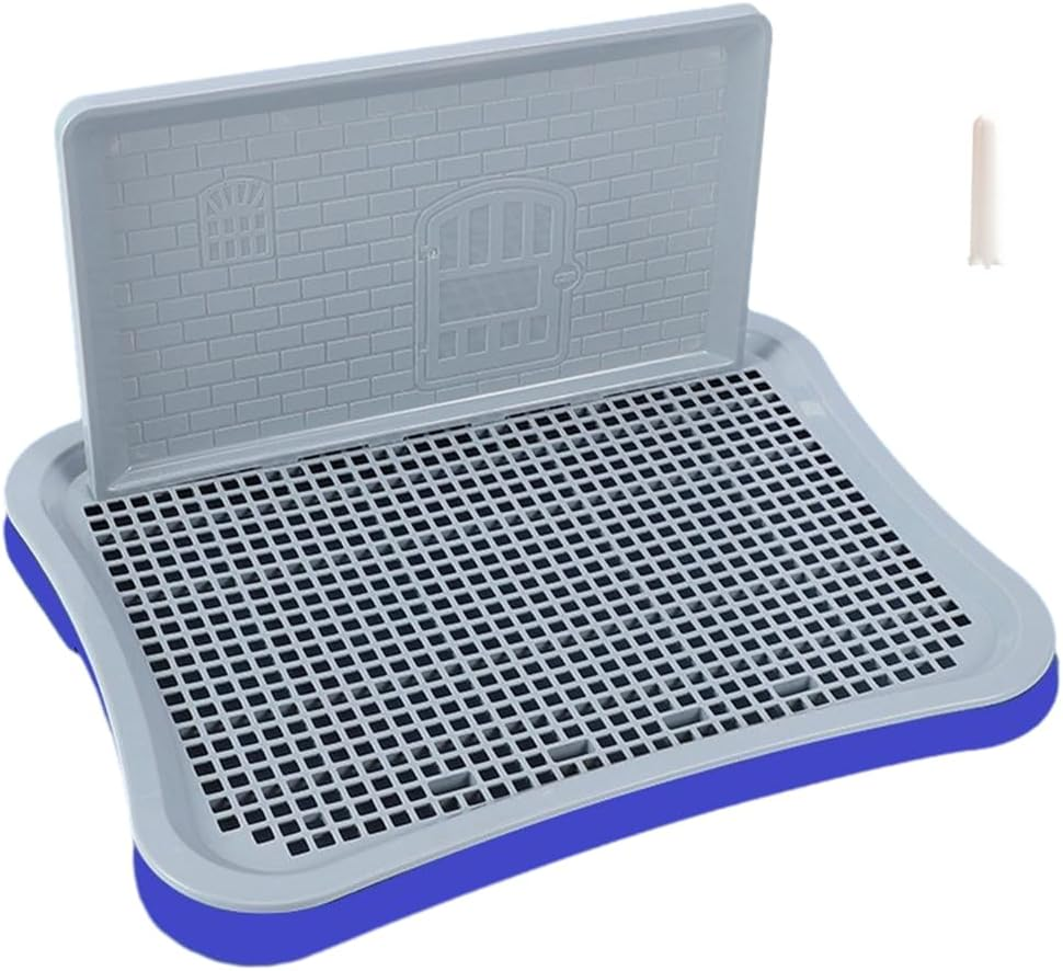 AIMALL Indoor Dog Potty Trainer, Small to Medium Breed Pet Toilet with Raised Edges, Anti-Slip Pee Tray, Easy Clean Grid System - 20.08"X15.55"X1.38"