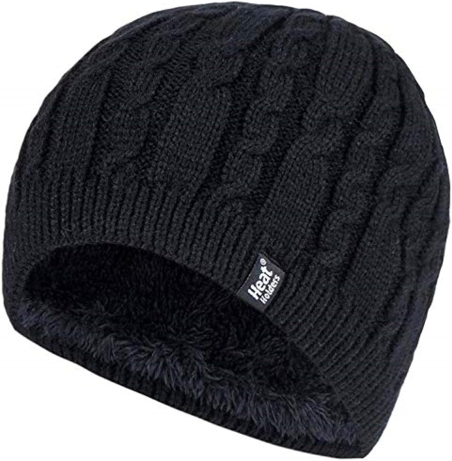 HEAT HOLDERS | Sockshop | Ladies Alesund Cable Knit Thermal Hat Beanie | Winter Warm and Stylish | One Size Fits Most