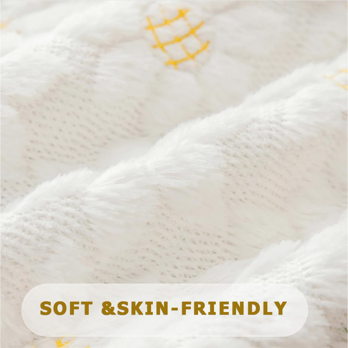 CJWLKJ 2Pcs Soft Faux Fur Throw Pillow Covers 18X18 Inch, Farmhouse Decor Yellow Color Flower Heart Sunflower Soft Plush Jacquard Pillow Cases for Sofa Holiday Home Decor image number 3