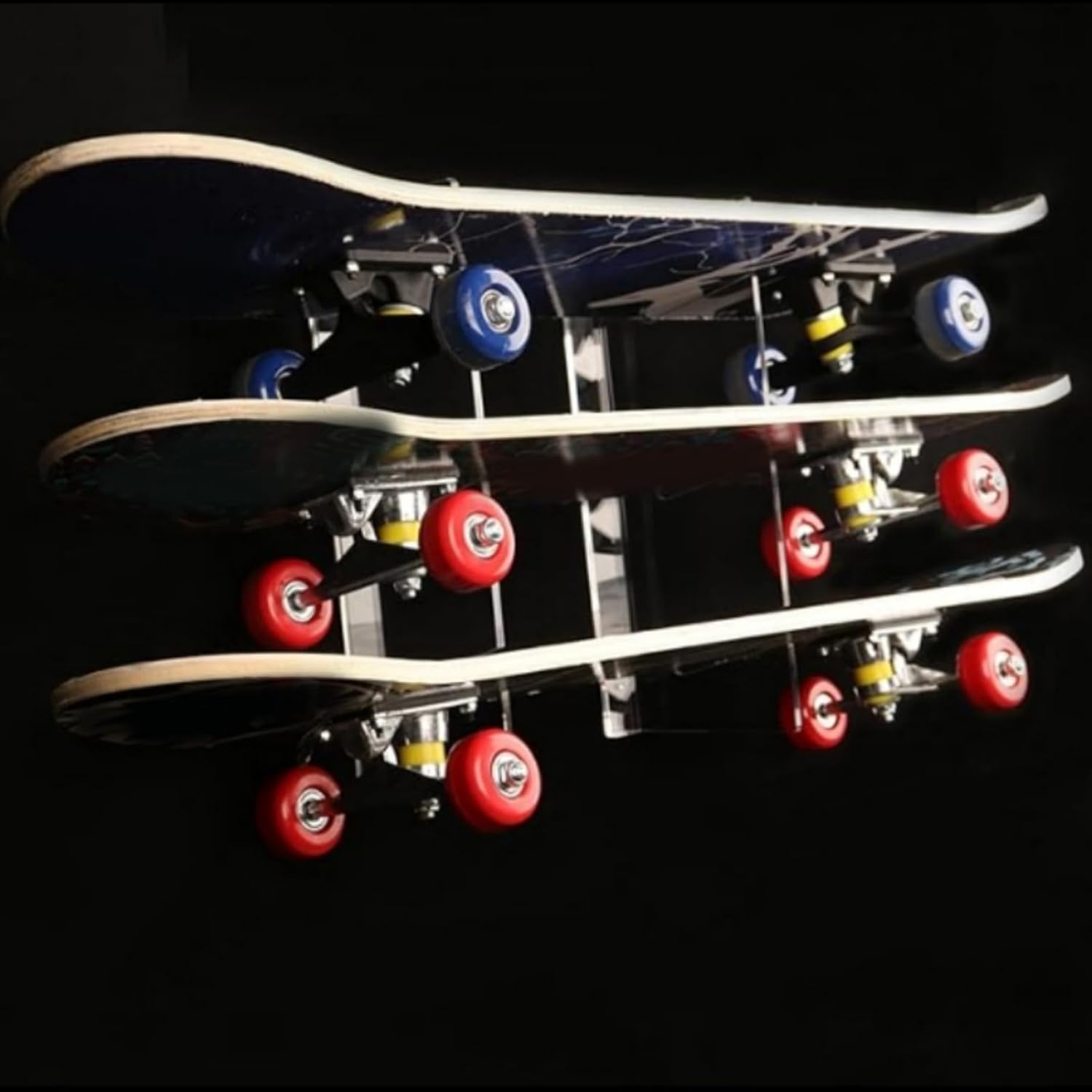 Skateboard Rack Wall Moun Soporte Para Skate Stable Construction Skateboard Rack Floor Stand,Easy Installation Skateboard Racks Floor Stand, for Garage Living Room Storage & Home Organisation image number 3