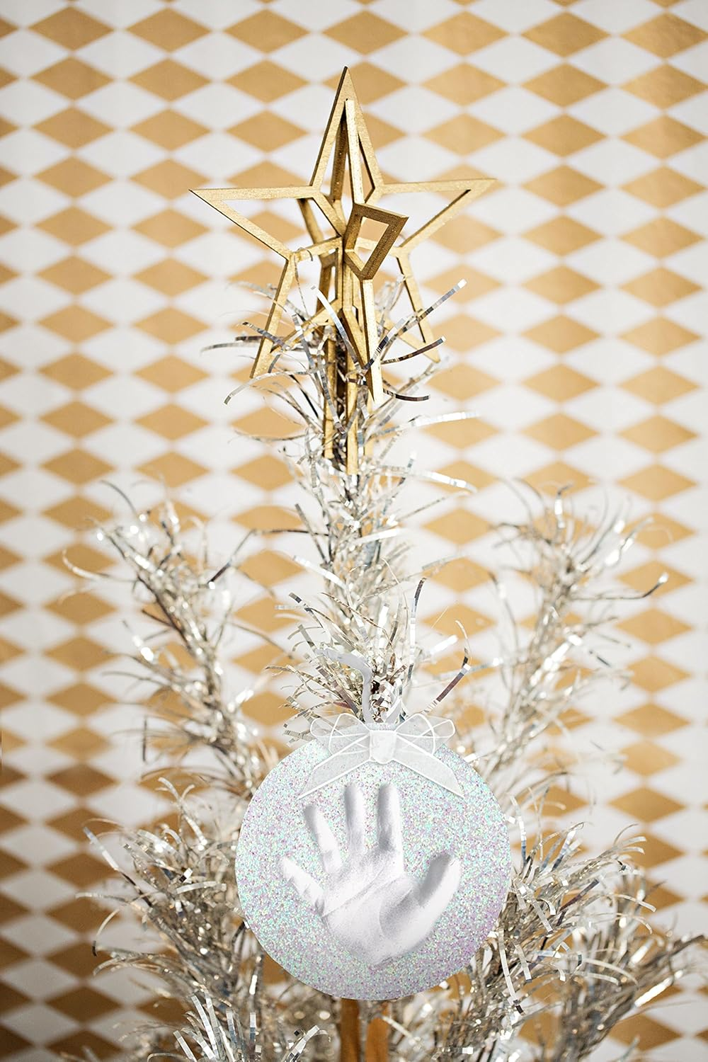 Pearhead Babyprints Handprint or Footprint Holiday Glitter Ornament image number 5