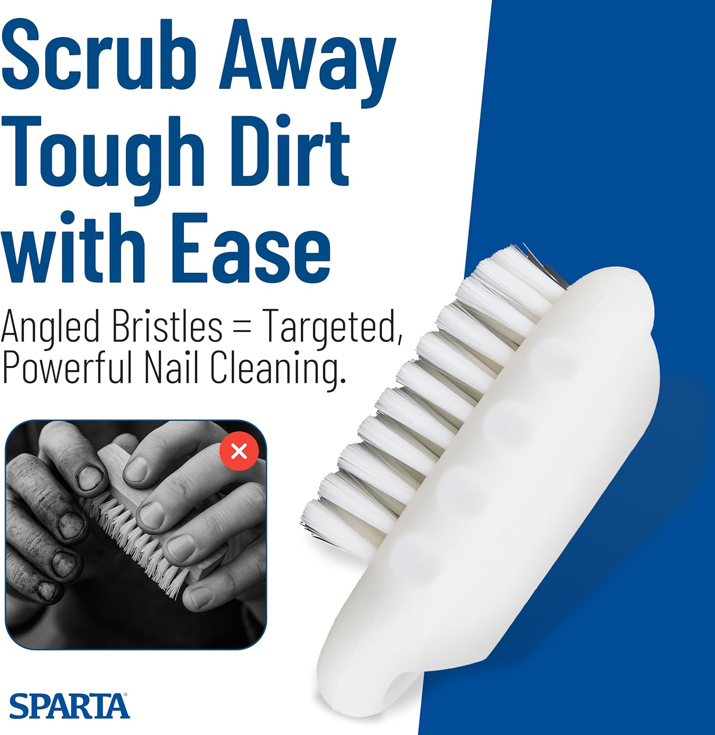 Carlisle Foodservice Products Hand and Nail Brush, White image number 6