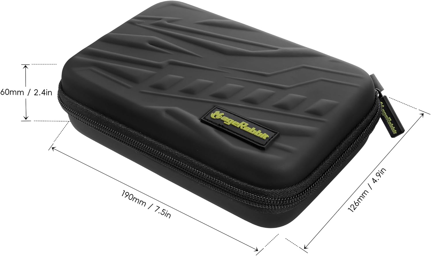 Magerabbit Darts Case, Storage for 6 Darts, Tips, Shafts and Flights, Carrying Case (Black) image number 4