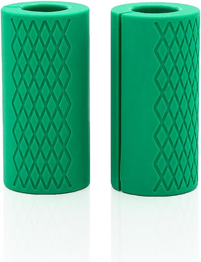 Barbell Grips,Dumbbell Grips for Hands Anti-Slip Barbell Grips for Dumbbell Adapter Barbell and Dumbbell Fat Bar Grip for Weightlifting Superior Barbell Handle Grip& Fat Bar Training - Green image number 4