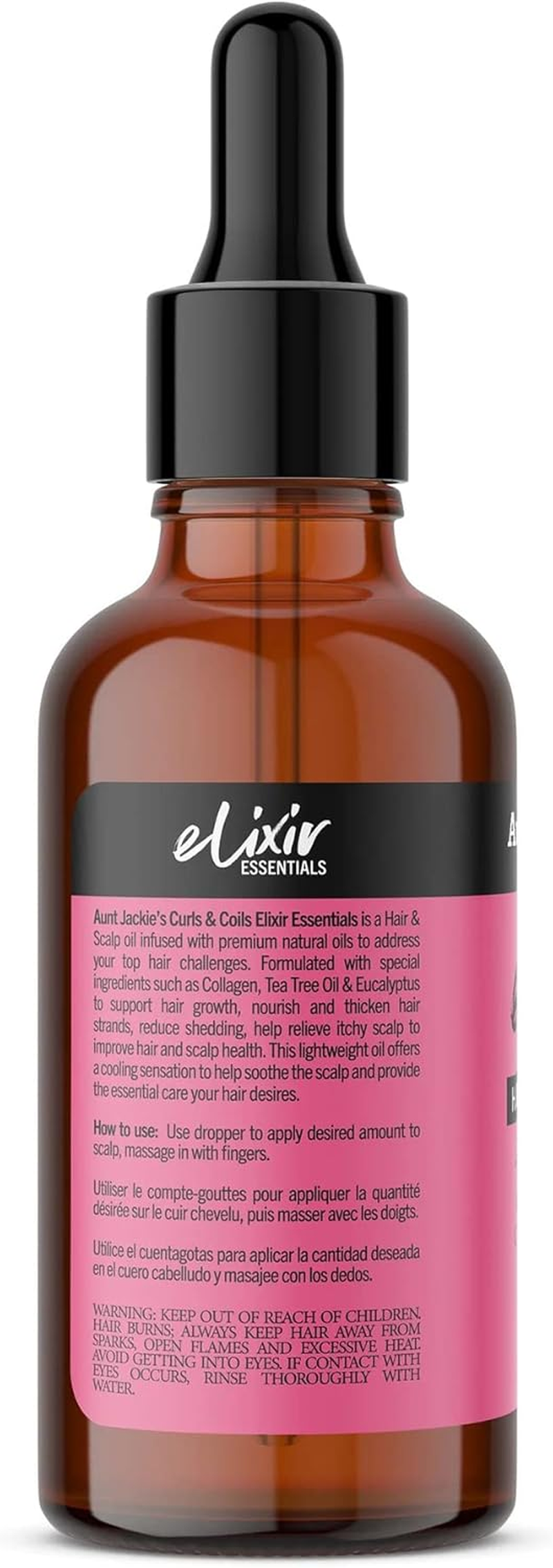 Aunt Jackie'S Elixir Essentials Hair and Scalp Oil, Tea Tree Oil Blend, 59 Ml image number 4