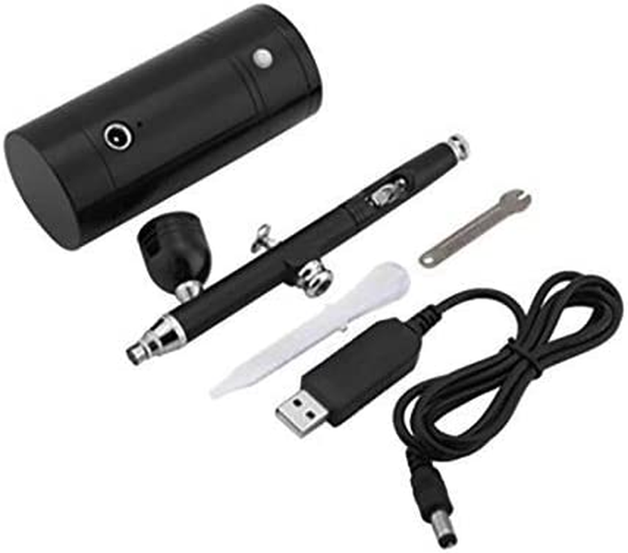 Meichoon Airbrush Air Pump Kits Mini Portable Charging Spray Gun Compressor Air Brush Set for Model Spray Painting and Colour Painting, NA06 image number 4