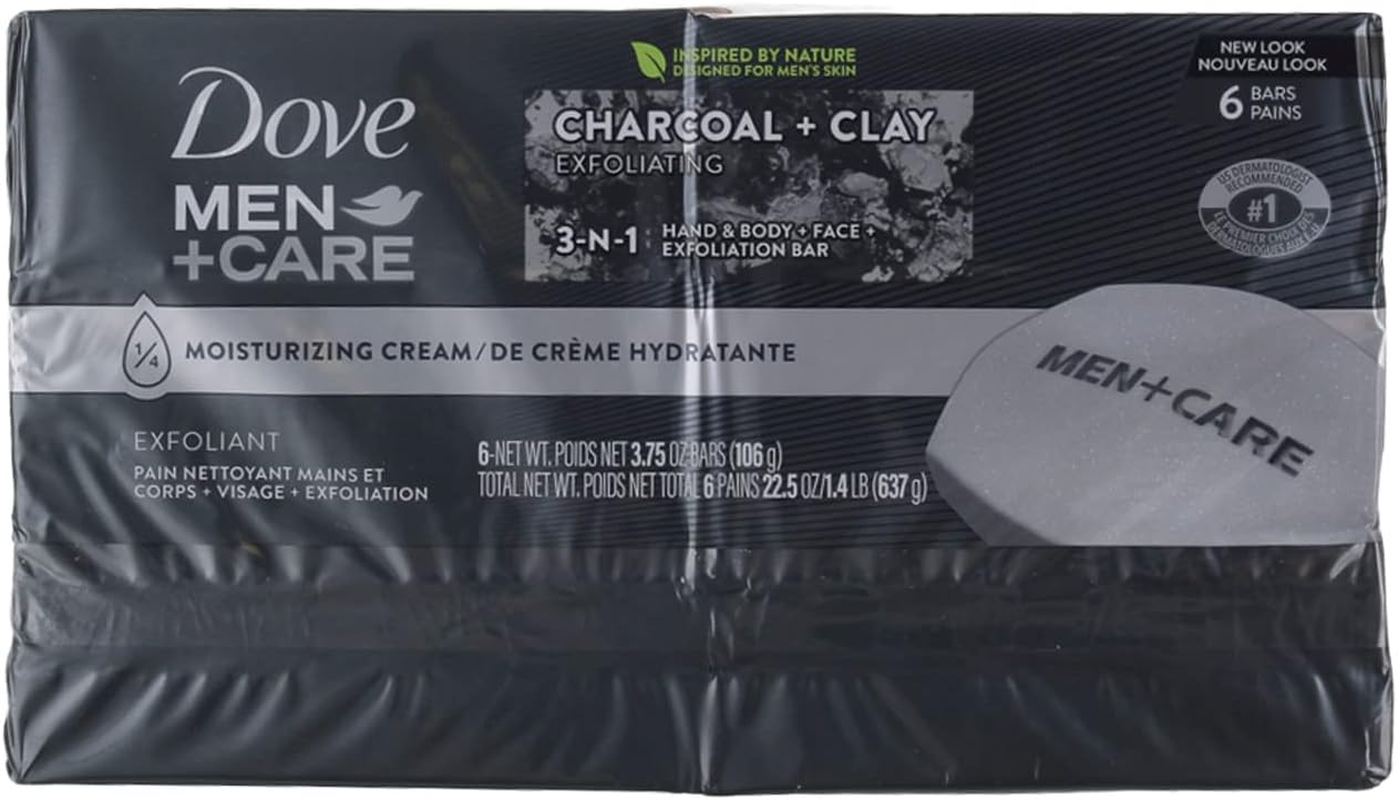 Dove Men+Care Elements Body and Face Bar Charcoal + Clay 4 Oz 6 Bars image number 2