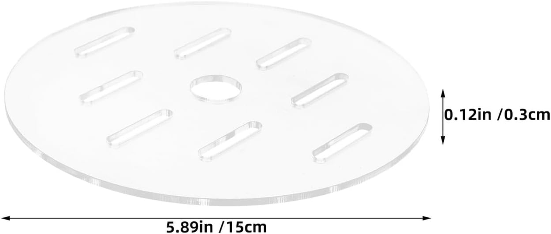 DECHOUS 2Pcs 15Cm round Acrylic Aquarium Covers with Holes Anti-Jumping Fish Tank Lids for Small Fish Bowls Reusable Tank Accessories for Aquatic Pets image number 1