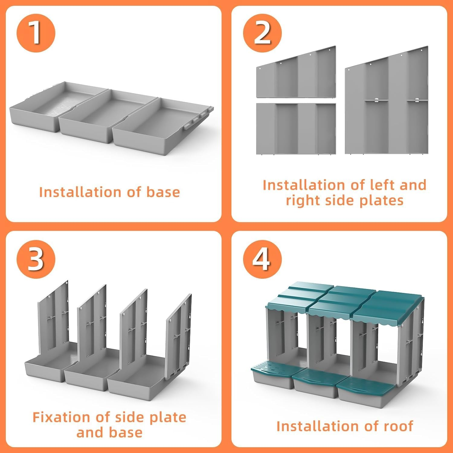 6 Pack Chicken Nesting Box, Chicken Coop, Chicken Laying Boxes with Egg Collection & Perch for Easy Picking Protecting Eggs, Nesting Boxes for Laying Eggs with 6 Compartments image number 2