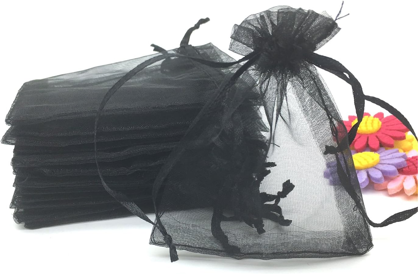 50PCS 12X16 Inches Organza Gift Bags with Drawstring Gift Packaging Big Bags -Large(Deep Purple)