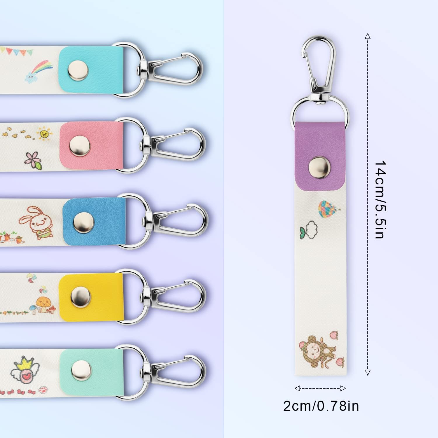 TOYMIS 6Pcs Personalized Name Tags for Kids, Child ID Tags Backpack Name Tag Daycare Name Label Hooks for Backpacks Water Bottle image number 1