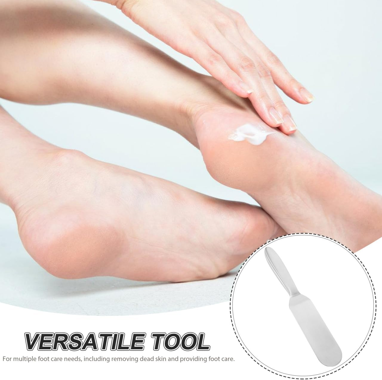 FOMIYES Stainless Steel Foot File Calluses Remover Pedicure Tool Lightweight Portable Handle for Dead Skin Removal Professional Foot Care for Men and Women image number 4