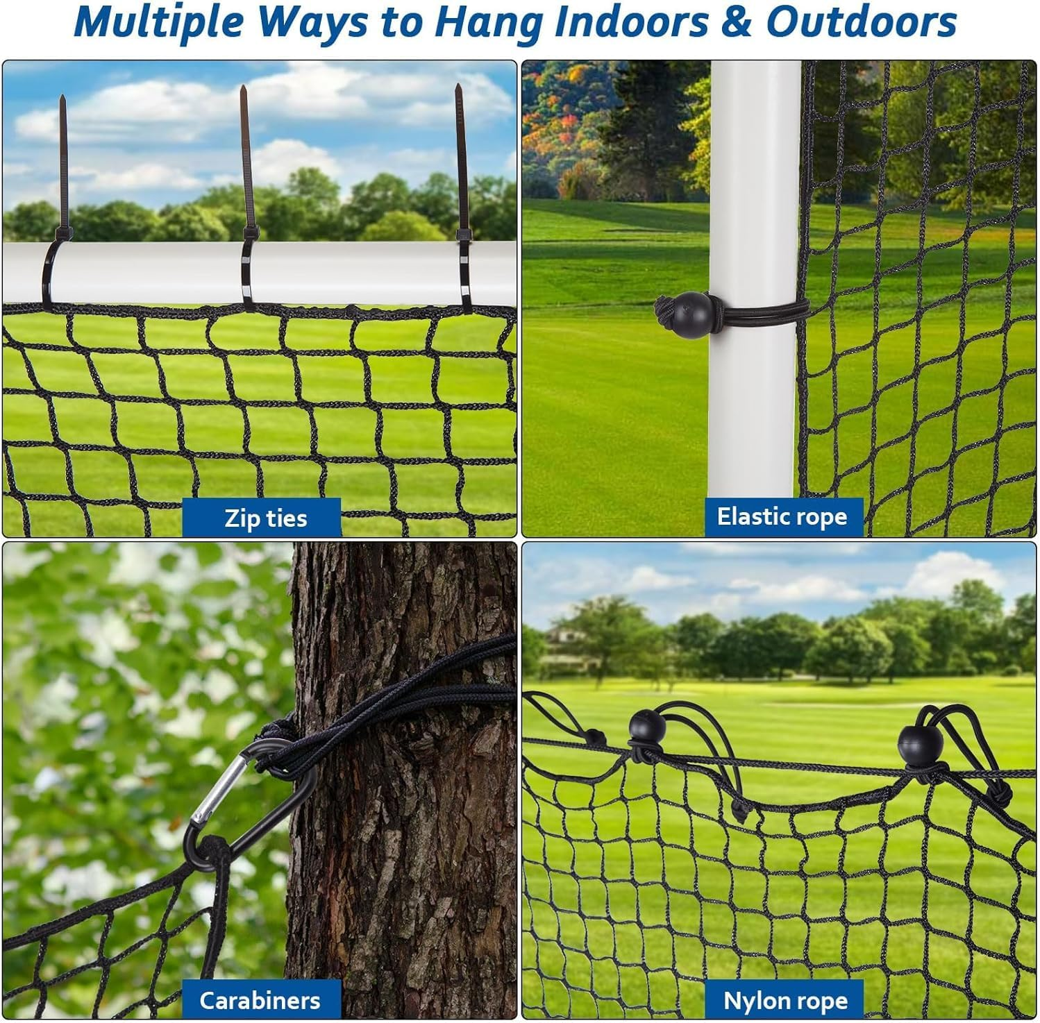 Golf Hitting Net, Heavy Duty Ball Practice Net, Multi-Sport Practice Barrier for Golf, Baseball, Hockey & Chipping - Durable DIY Ball Netting image number 2