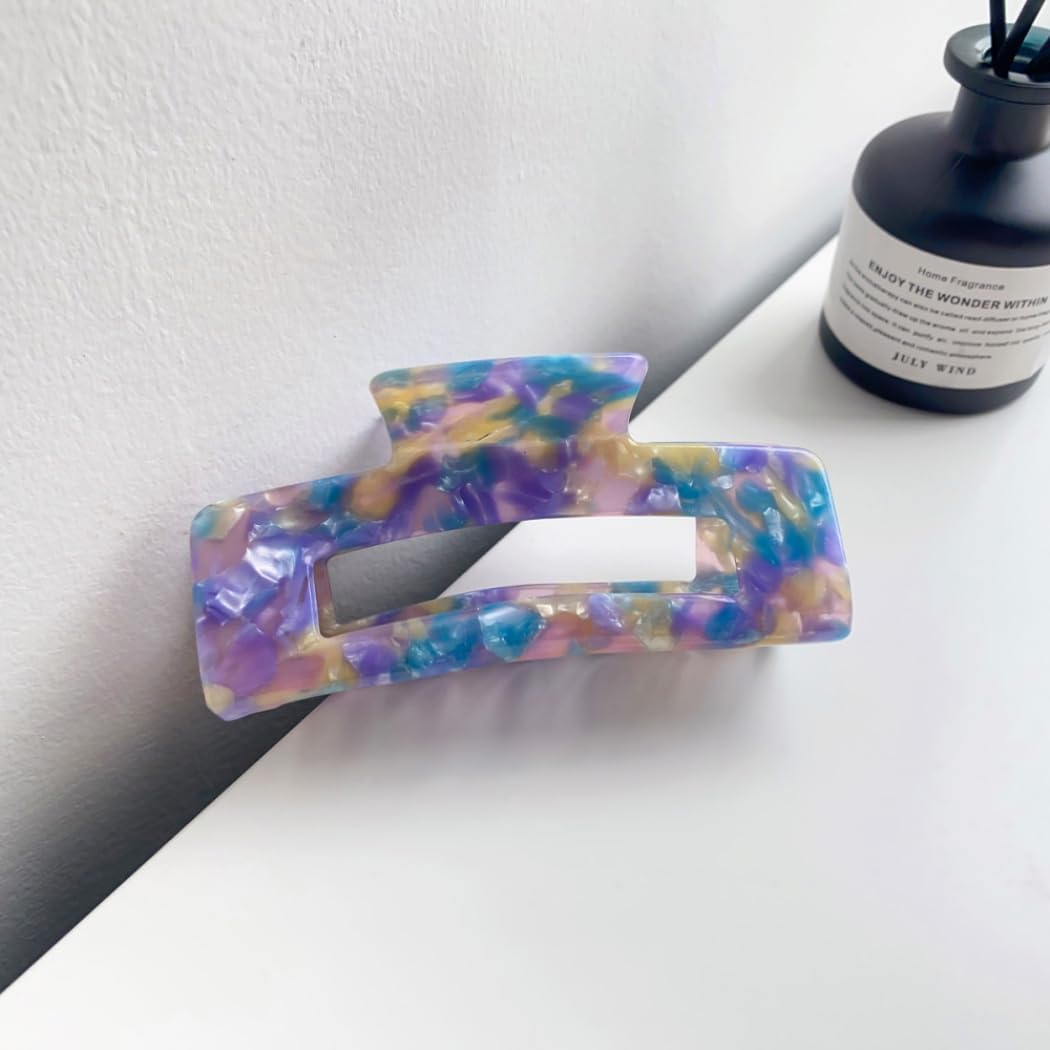 Wambere Pack of 1 Women'S Hair Clips, Large Acetate Hair Claw Clip, Hair Clips for Thick Hair, Non-Slip Hair, Jaw Clips, Headwear, Hair Accessories, Hair Styling Accessories for Women, Girls, Purple A