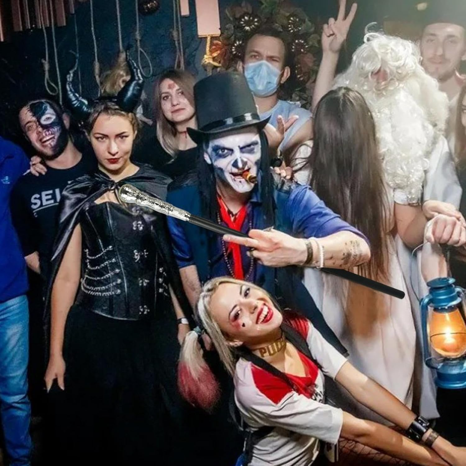 Elegant Prop Stick Dress Pimp Canes | Cane Scepter Walking Wand for Halloween Cosplay King - Festival King Cosplay Scepter Toy, Halloween Photo Prop Accessory Decorations for Kids Adults Puchen image number 5