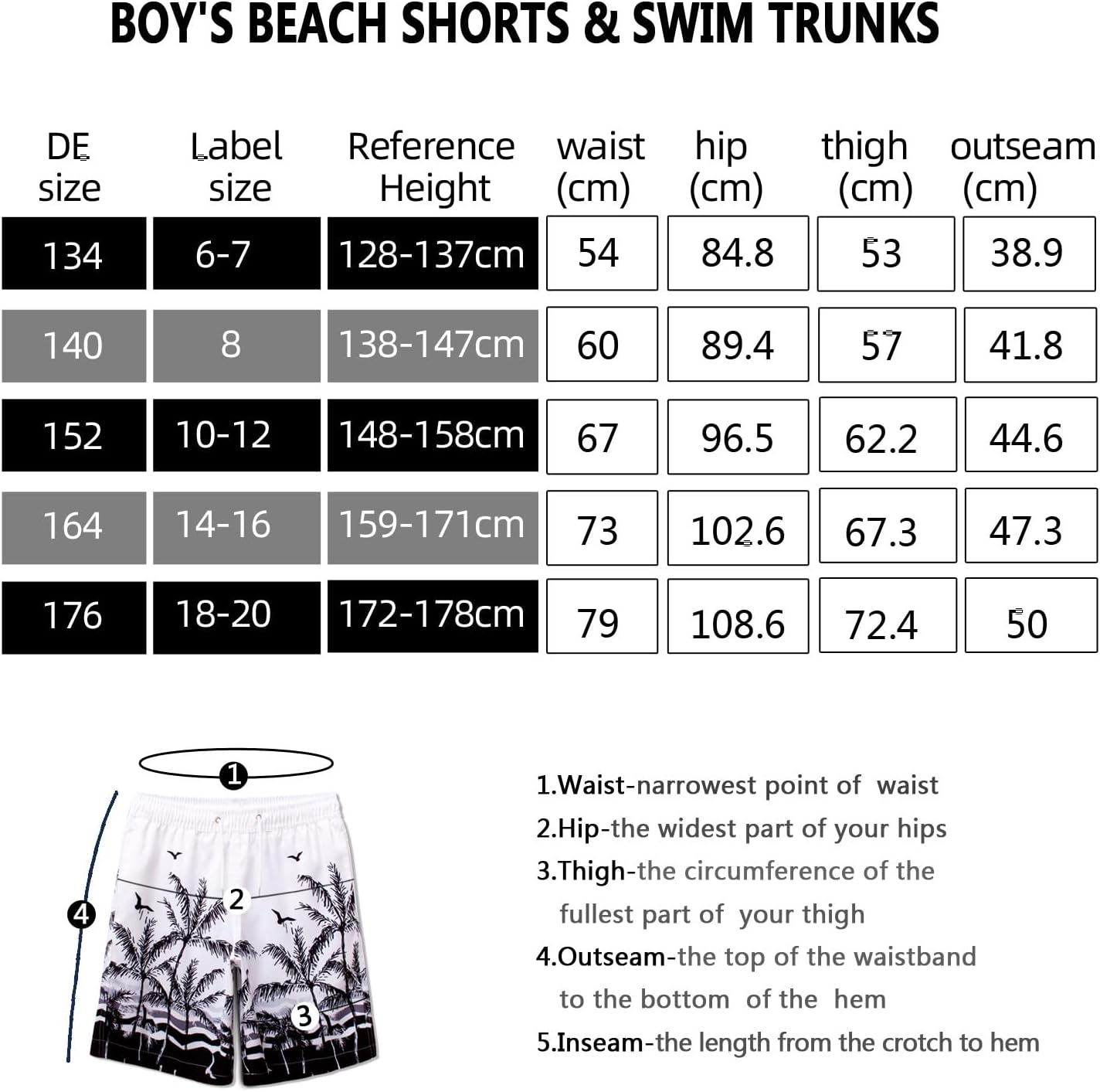 Hill & Sea Boys Swim Trunks 2 in 1 Bathing Suits for Kids Quick Dry Board Shorts Swimming Swimwear with Compression Liner Adjustable Drawstring image number 4