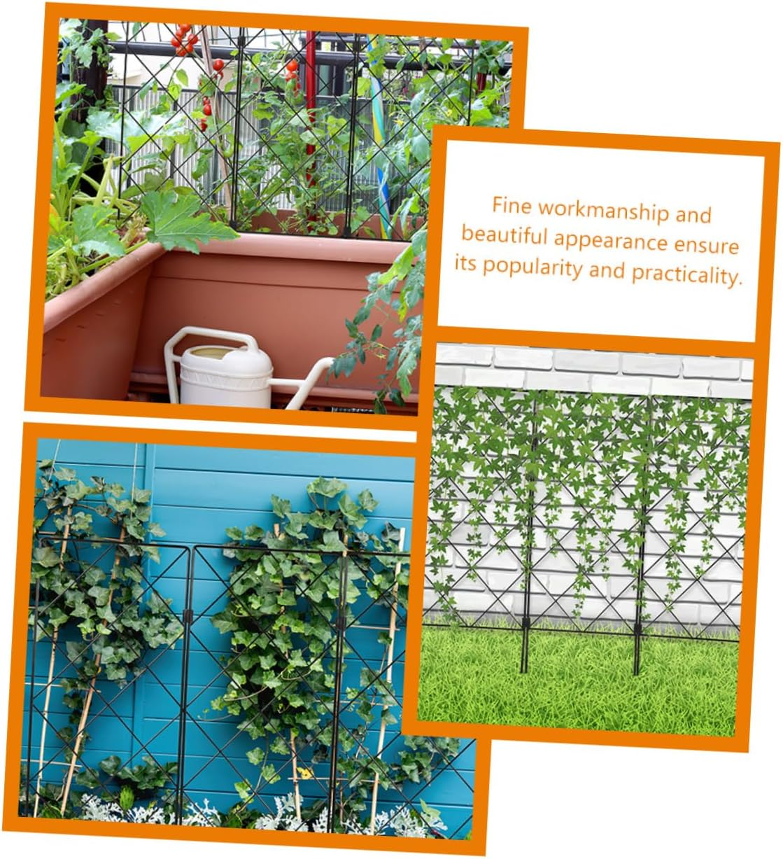 Gogogmee 2Pcs Gardening Support Bracket Iron Garden Trellis for Climbing Plants Tomatoes Cages for Garden Supplies Plant Trellis for Herb and Pot image number 4