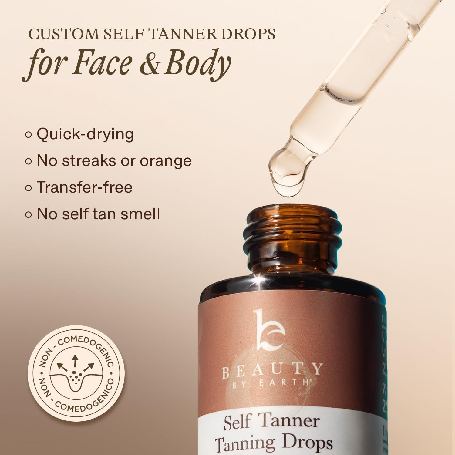 Self Tanner Drops for Face and Body - Sunless Tanning Lotion for Natural-Looking Tan image number 2