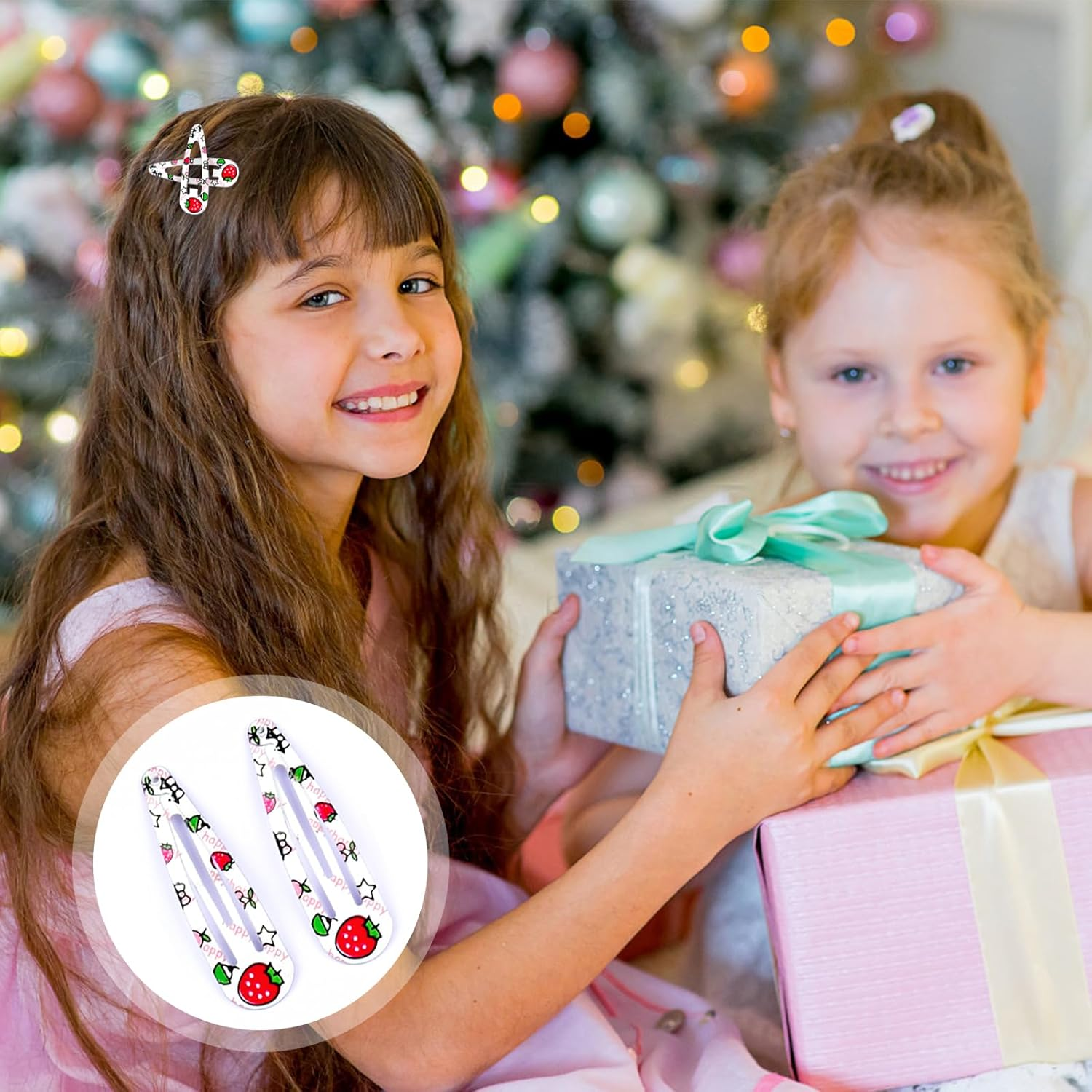 Girls Hair Clips, 40 Pcs Colorful Small Hair Barrettes, Multiple Style Printed Hair Clips, Cute Candy Color Barrettes, 2 Inch Cartoon Little Hairpin for Toddlers Kids Girls image number 2