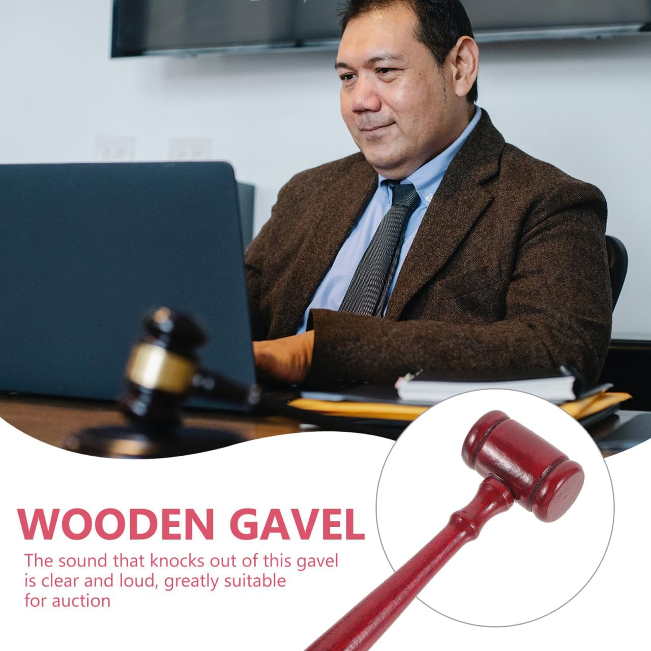 Ibasenice Judge Mallet Courtroom Gavel 20 Pcs Child Christmas Auction Hammer Bamboo Court Gavel Mini Gavels