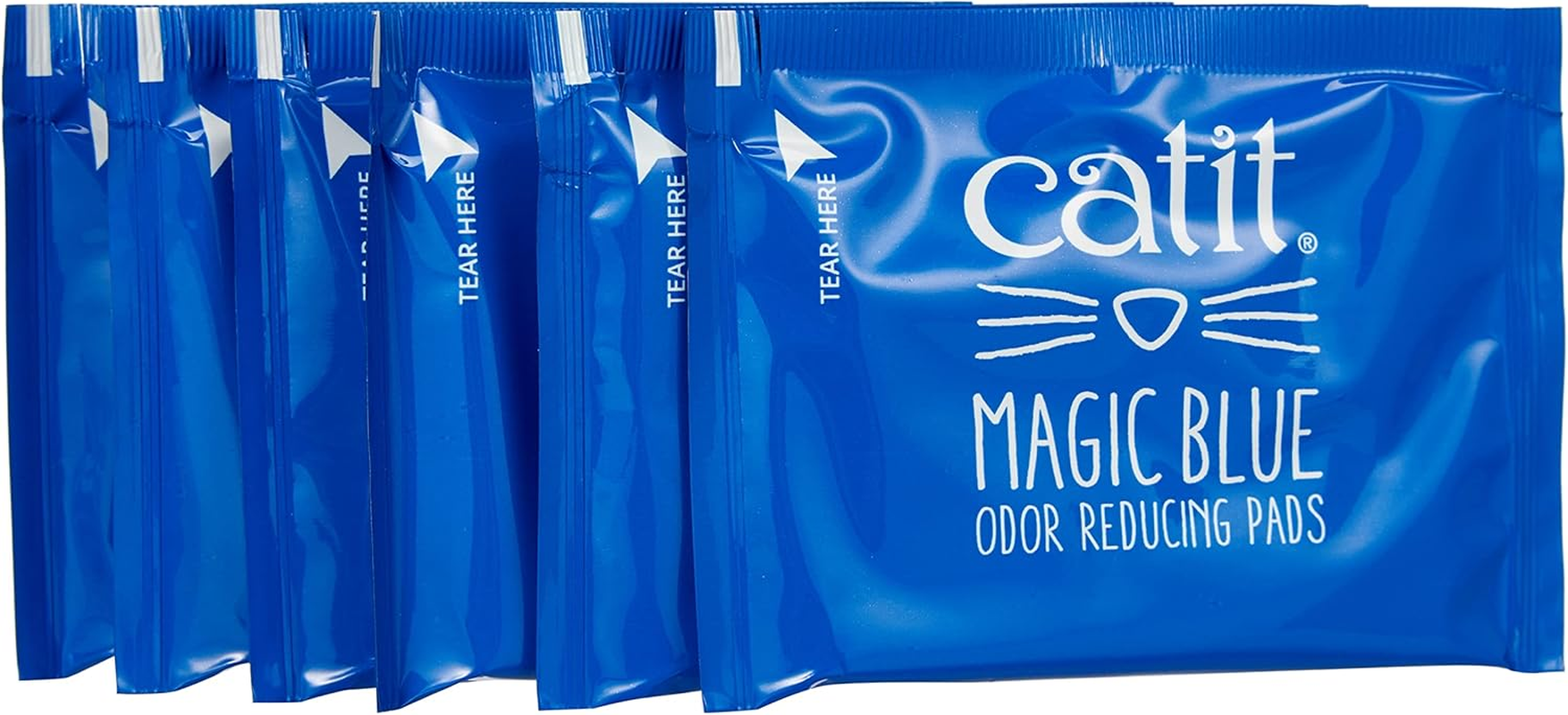 Catit Magic Blue Cat Litter Box Air Purifier, Refill Pads