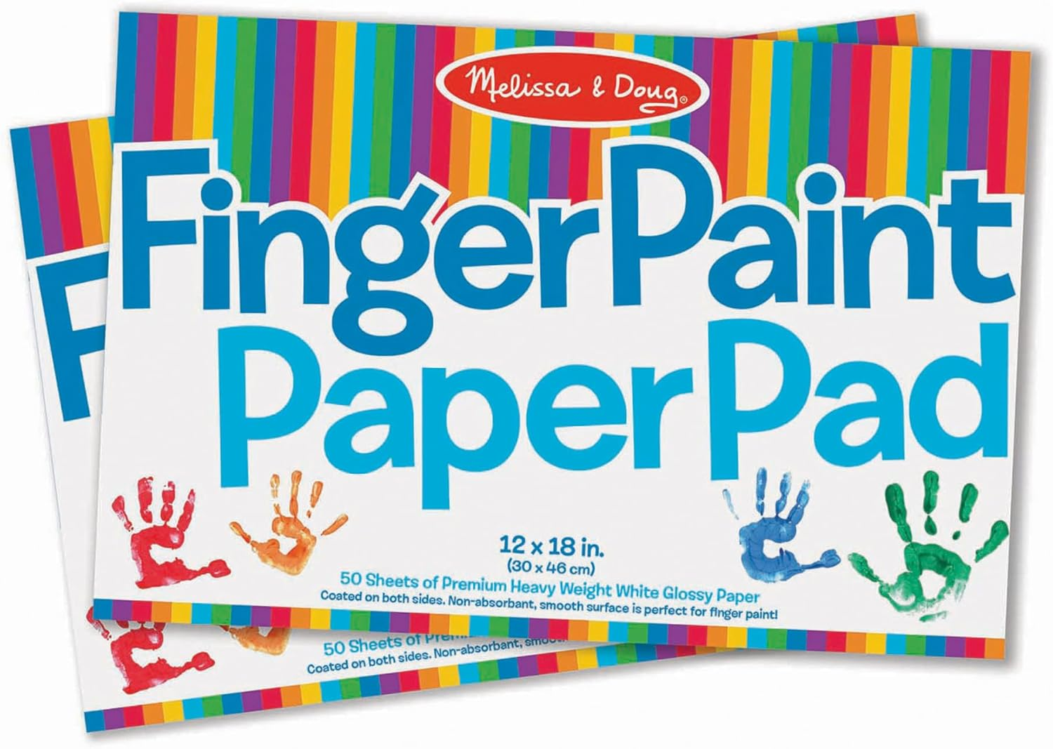 Melissa & Doug Finger Paint Paper Pad (12 X 18 Inches) - 50 Sheets, 2-Pack image number 5