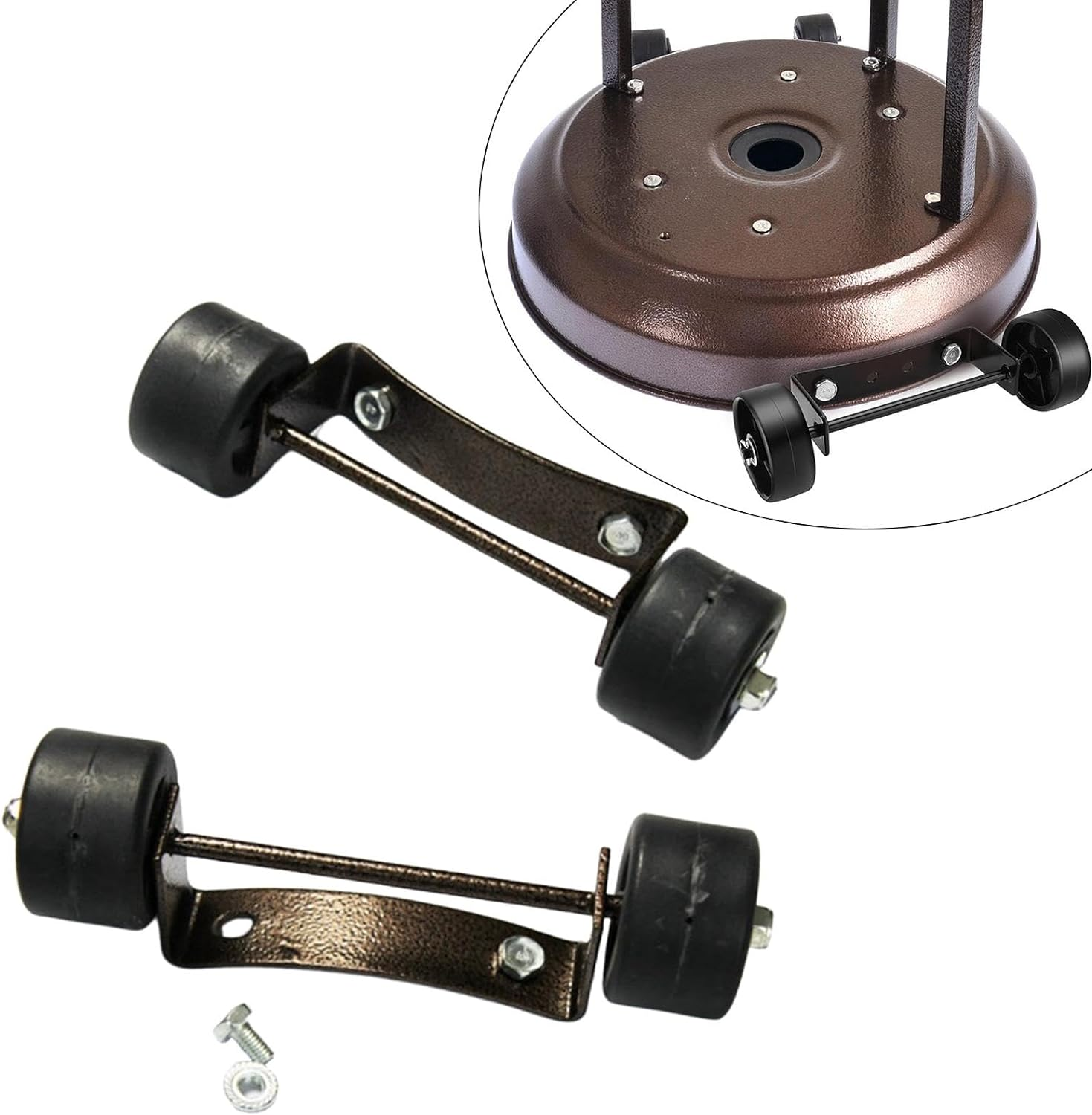 Patio Heater Wheel Kit, Universal Movable Wheel,Metal,Easy to Move/Install, Durable Gas Patio Heater Replaces image number 4