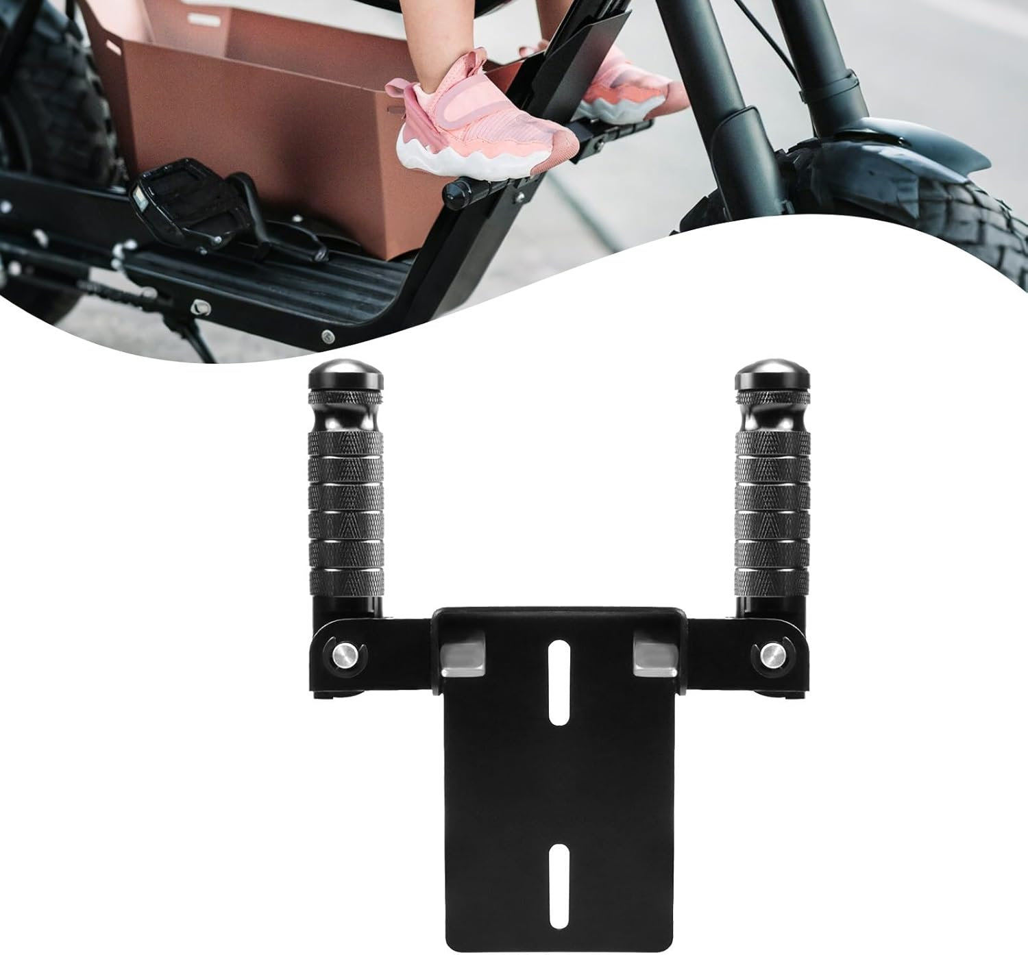 For Super73 E-Bike Foot Pegs - Folding Front Footrests with Anti-Skid Design Compatible with Super 73 S1 S2 RX Models image number 3