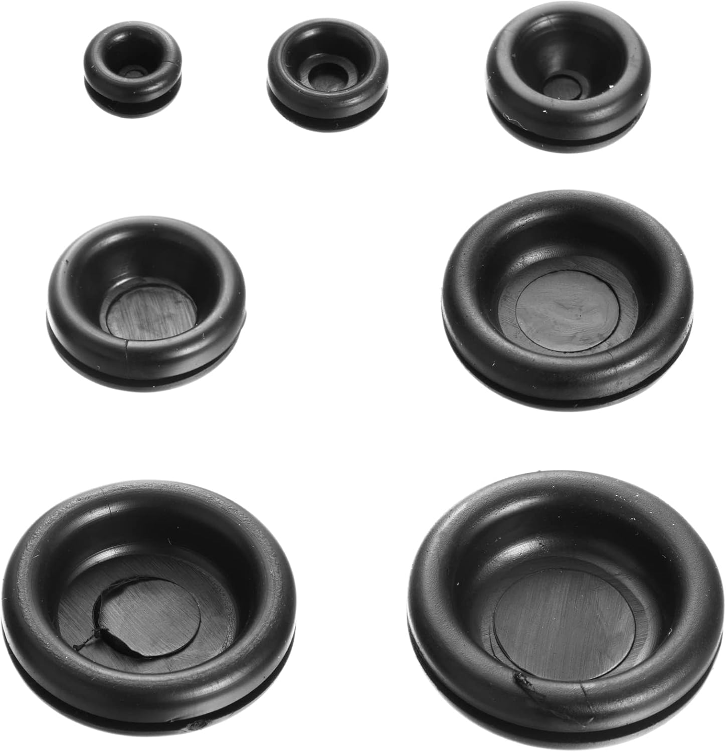 EFGTEK 170 Pieces Closed Rubber Grommet Assortment,7 Sizes for Firewall Solid Closed Hole Plug and Wire Electrical Appliance Plumbing image number 5