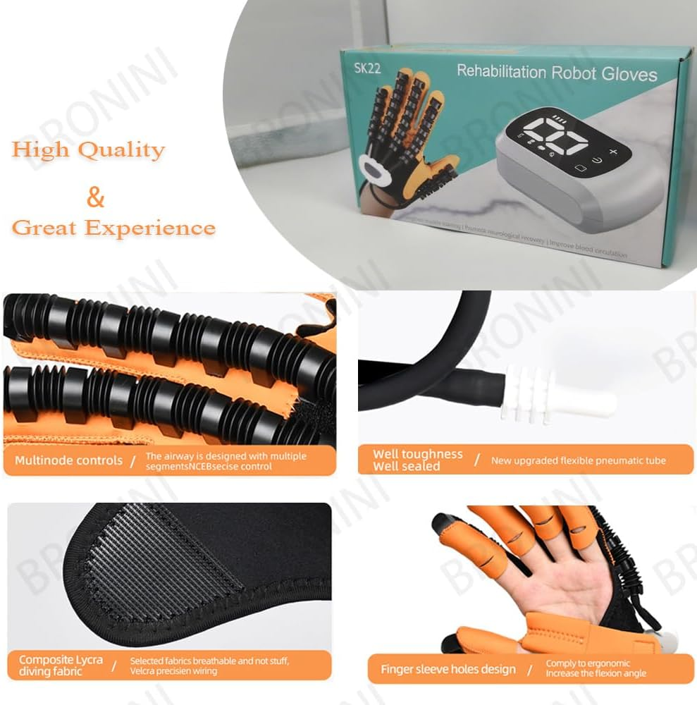 Rehabilitation Robot Glove for Stroke Recovery, Robotic Hand Therapy Glove for Hand Fingers Strength Training Device for Hemiplegia for Hand Mobility & Rehab Training (Left Hand-M) image number 5