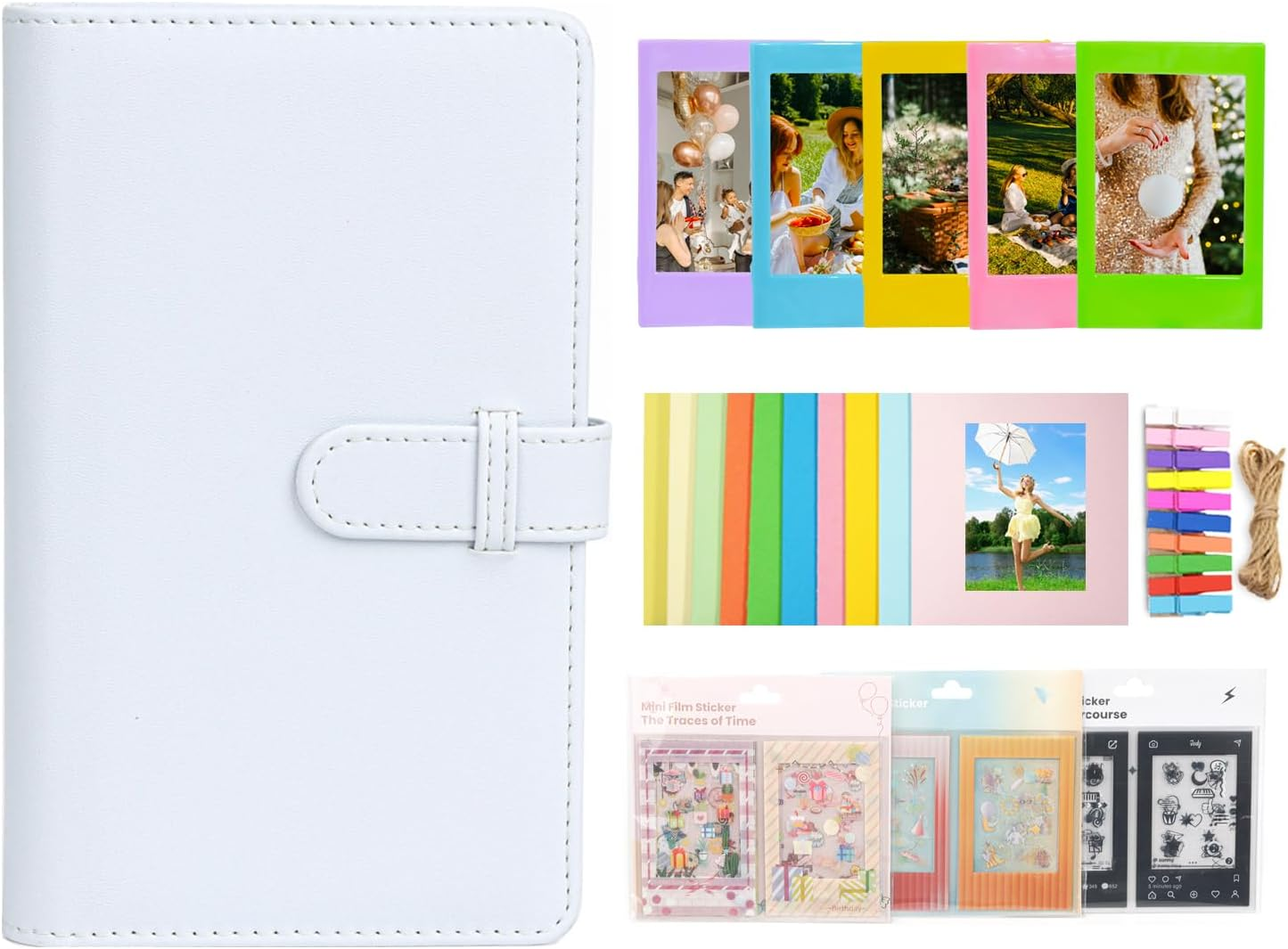 Aisnyho Instant Film Accessory Kit for Instax Mini Liplay 12 11 9 8+ 8 Evo 99 SE 40 90 70 50S 26 25 7S Camera + Album/Film Sticker/Mini Frame/Hanging Frame