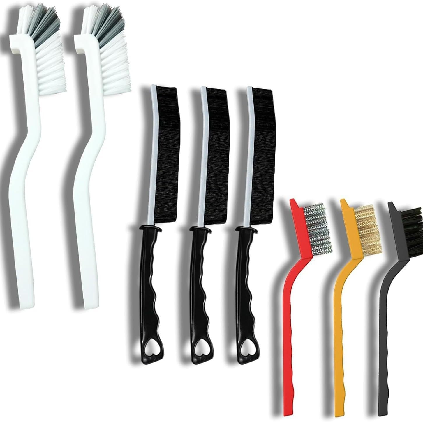 8PCS Multi-Purpose Cleaning Brush Set - Detail Scrub Brushes Kit for Groove, Corner, Grout, Home, Auto & More, Hard/Soft Bristle Tools for Kitchen, Bathroom, Toilet, Rust & Dirt Removal image number 6