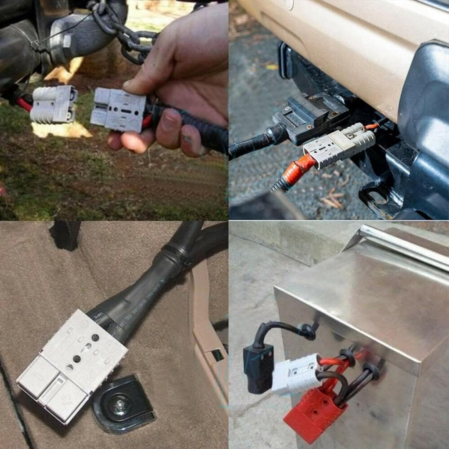 20Pcs Battery Connector 50Amp Professional Quick Connector Plug for Anderson Plug Connector 50Amp Kit 600V 6-12AWG AWG AC/DC Power Tool image number 5