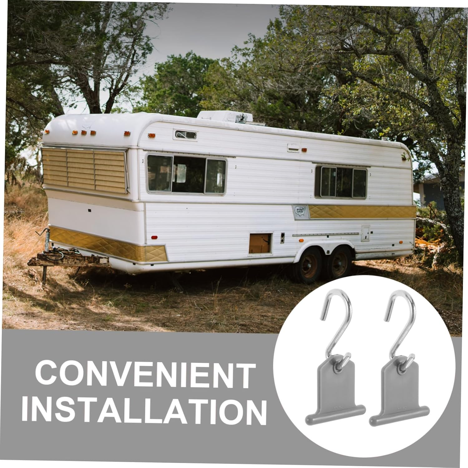 16Pcs Rv Awning Hooks Stainless Steel Hooks for Rv Awning Easy Install Camping Supplies image number 1