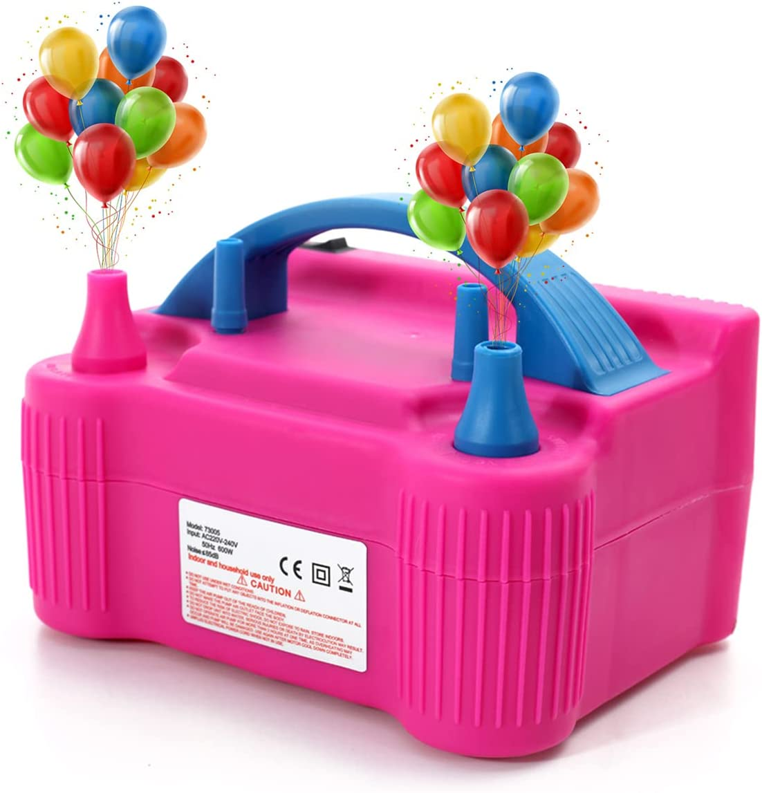 Electric Air Balloon Pump, 600W Portable Dual Nozzle Balloon Inflator Blower Pump for Balloon Arch, Balloon Garland, Party Decoration, Birthday Wedding Decorations image number 5