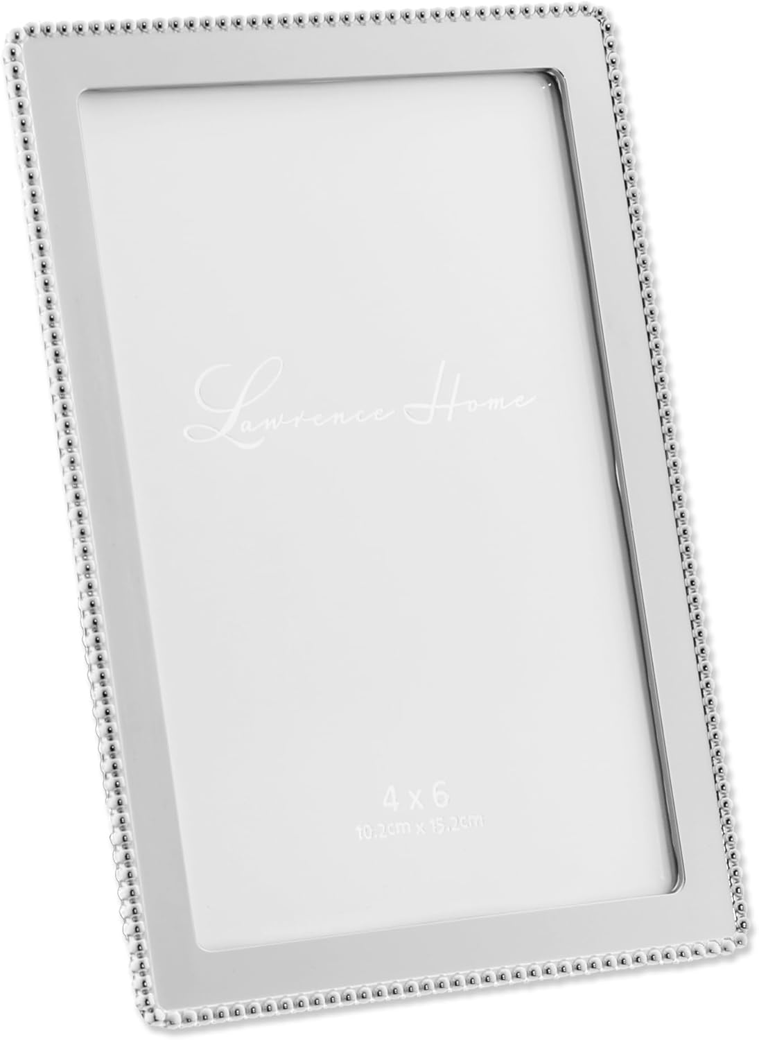 Lawrence Frames Metal Picture Frame with Delicate Outer Border of Beads, 4 by 6-Inch, Silver image number 5