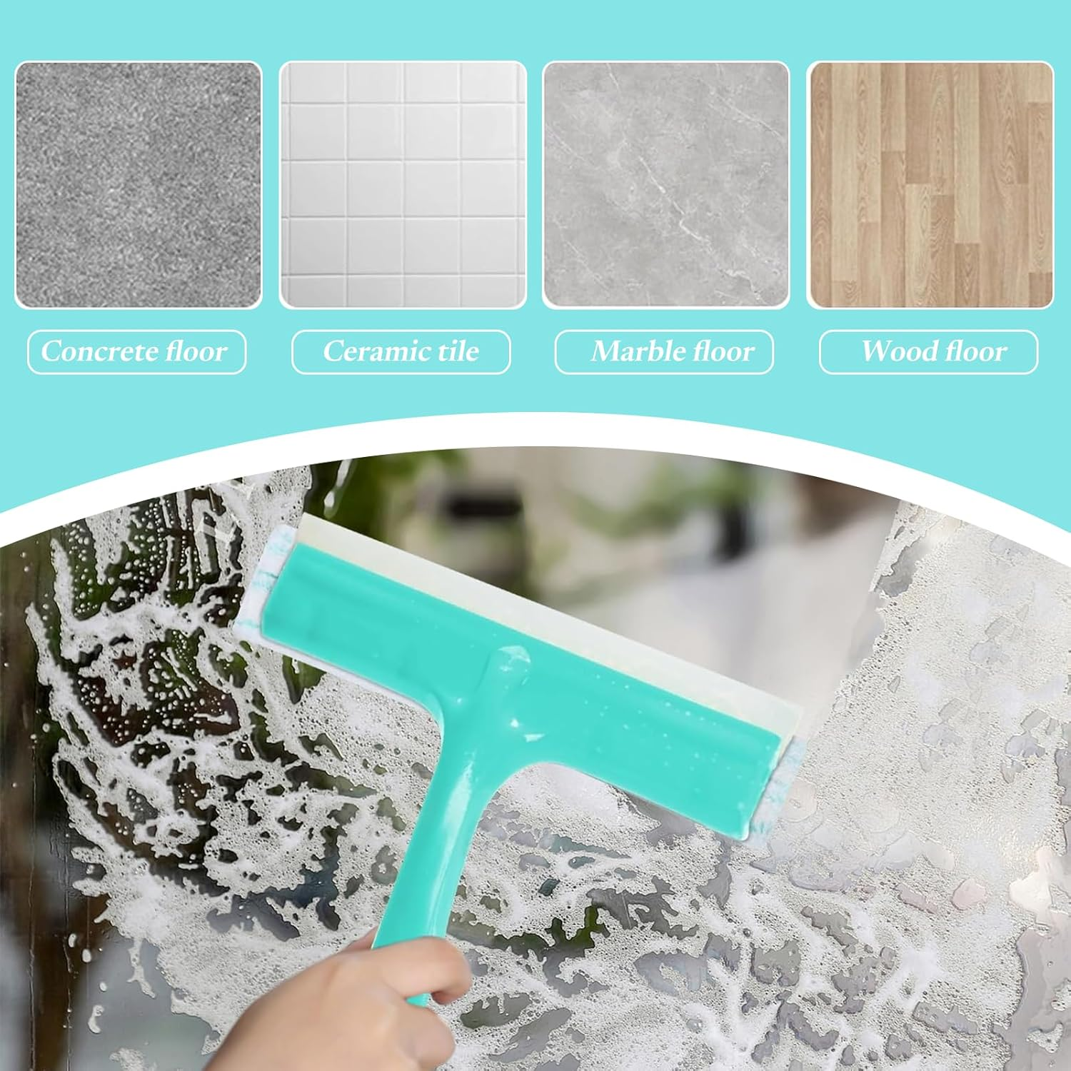 Pack of 3 Window Wiper Replacement Cover Microfibre Replacement Cover Streak-Free Window Cleaning Replacement Mop Cloth Cover Wide for Window Wiper Window & Frame Cleaner L 33 Cm X 6.5 Cm image number 3