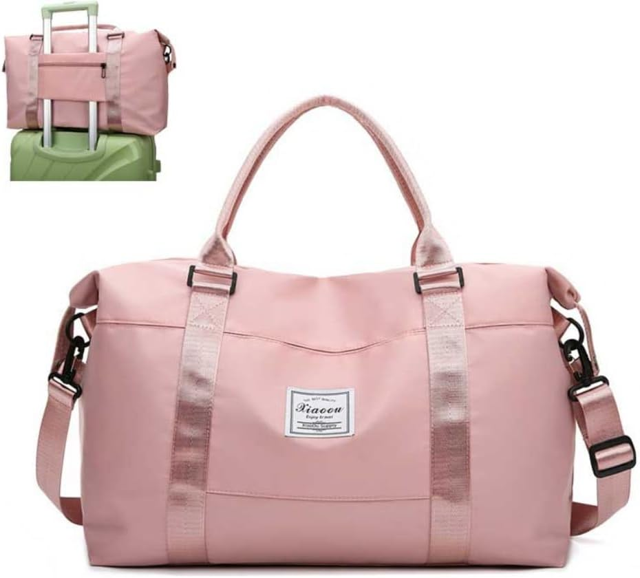 Large Waterproof Travel Duffle Bag with Trolley Sleeve Gym, Duffel Bag Sports Overnight Weekender Bag for Men and Women, Lightweight Carry-On Duffle for Air Travel, Camping, and Workouts image number 2