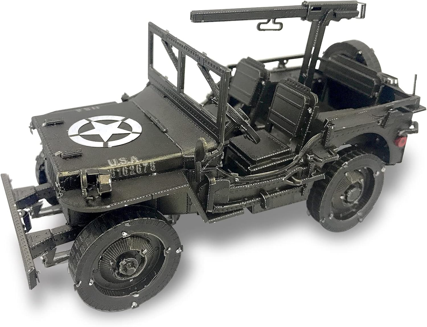 Piececool 3D Puzzles for Adults, Motorcycle with Sidecar Metal Model Building Kits for Family Time, Side Car DIY Assembling Arts and Crafts Best Birthday Gifts, Dark Green