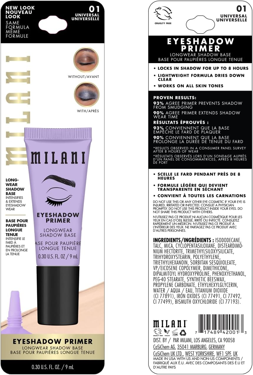 Milani Eyeshadow Primer - Nude (0.3 Fl. Oz.) image number 3