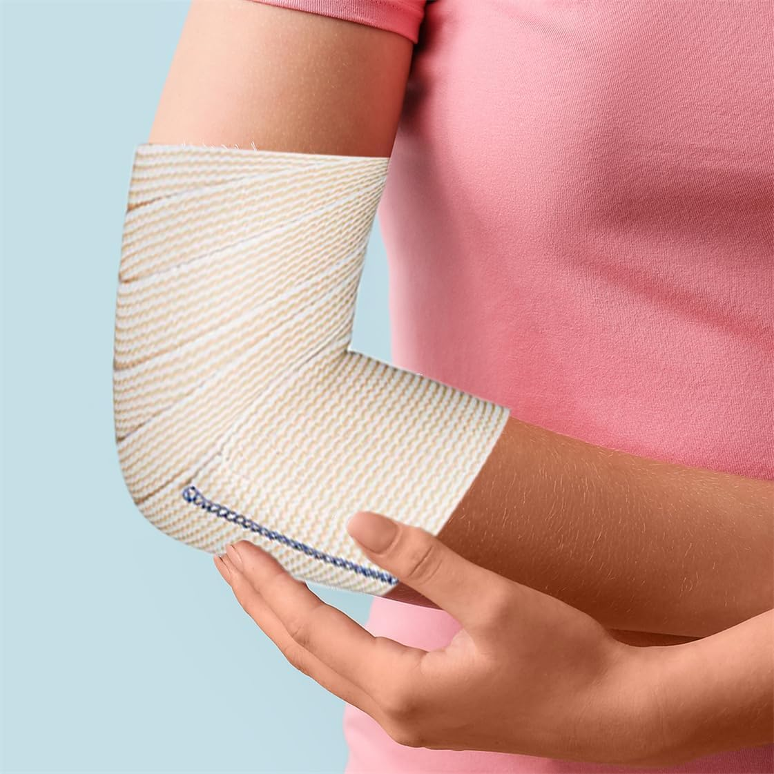 6Rolls Cotton Compression Bandage Wrap with Hook-And-Loop Closure image number 4