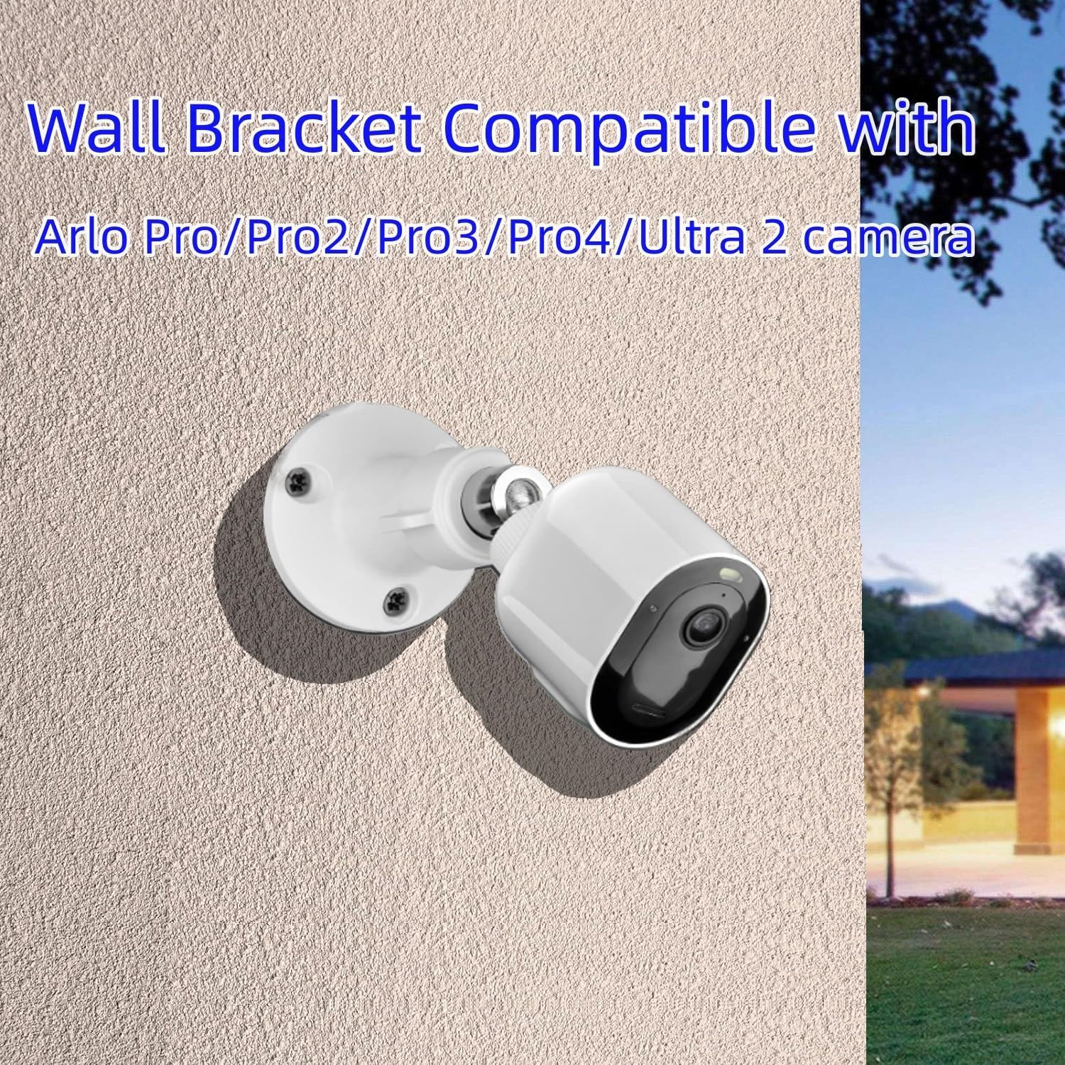 Wall Mount for All Arlo Camera, Arlo Ultra, Arlo Essential, Eufycam E/2C, Ultra/Ultra 2, & Others - Ring Stick up Cam Battery with 1/4 Screw Head (4 Pack) image number 2
