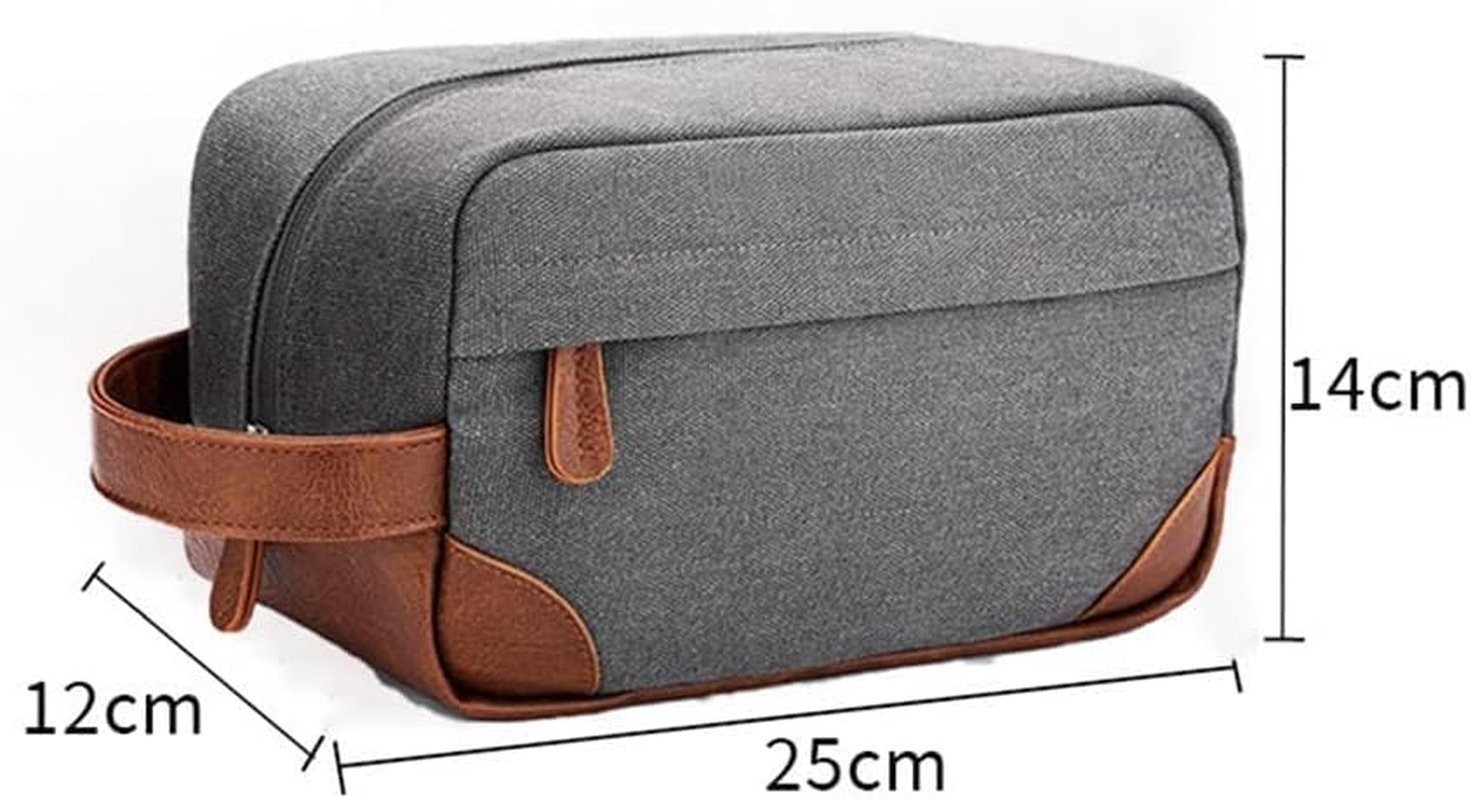 Toiletry Bag Hanging Dopp Toiletry Bag Kit Portable Travel Wash Toiletries Bag Shaving for Men Water Resistant Canvas Shaving Bag for Travel Organizer Storage for Accessories Resistant Cosmetic Bag image number 2