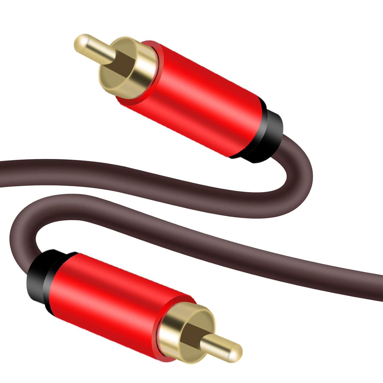 Digital Coaxial Audio Cable,1Rca Male to 1RCA Male Subwoofer Cable RCA Video Cable for Subwoofer, Home Theater, HDTV, Hi-Fi Systems (1 Meters) image number 6