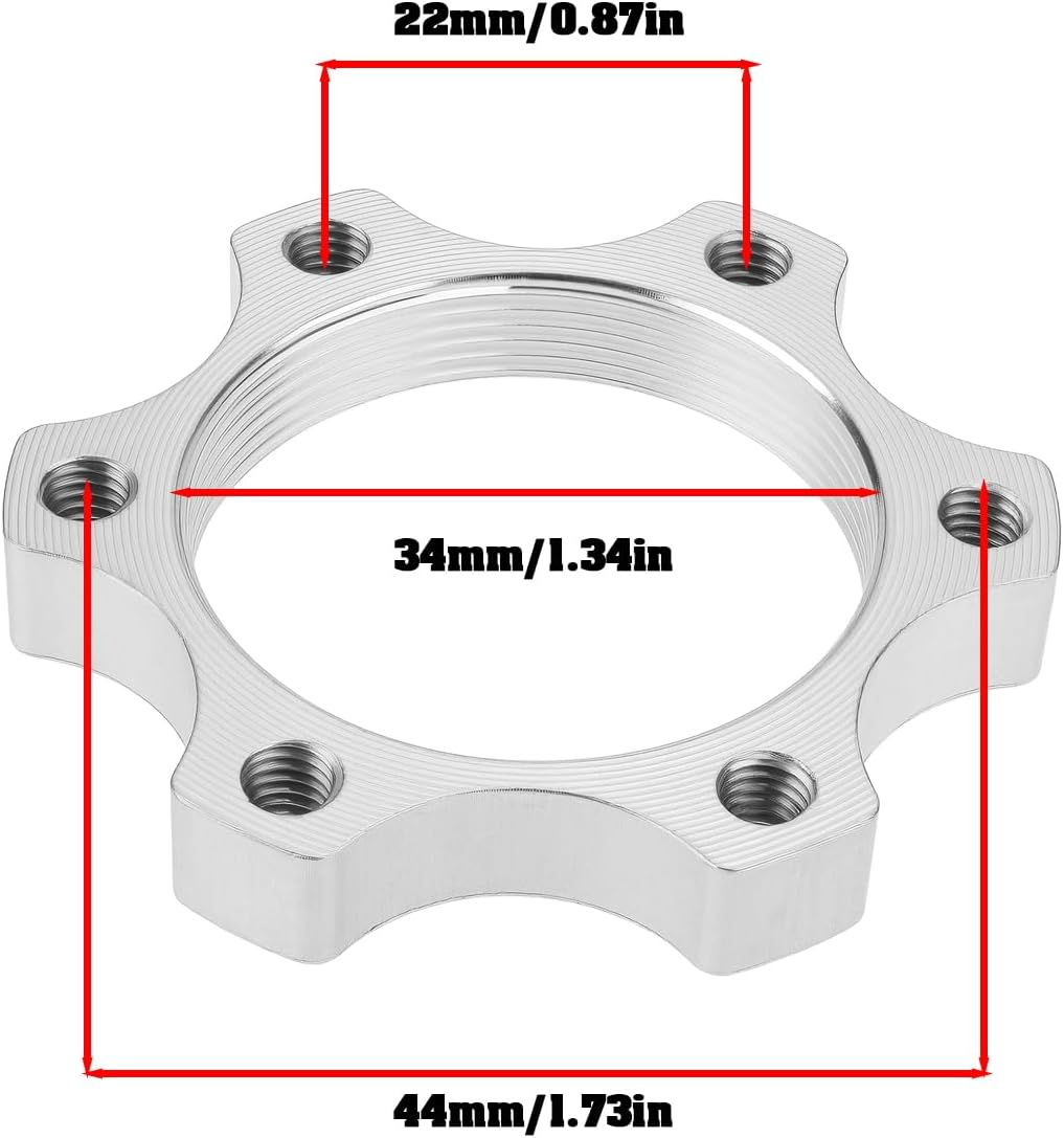 Emsea 8Pcs Bike Freewheel Threaded Hubs Disk Brake Rotors 6 Bolt Flange Adapters Aluminium Alloy Brake Thread Conversion Rotors