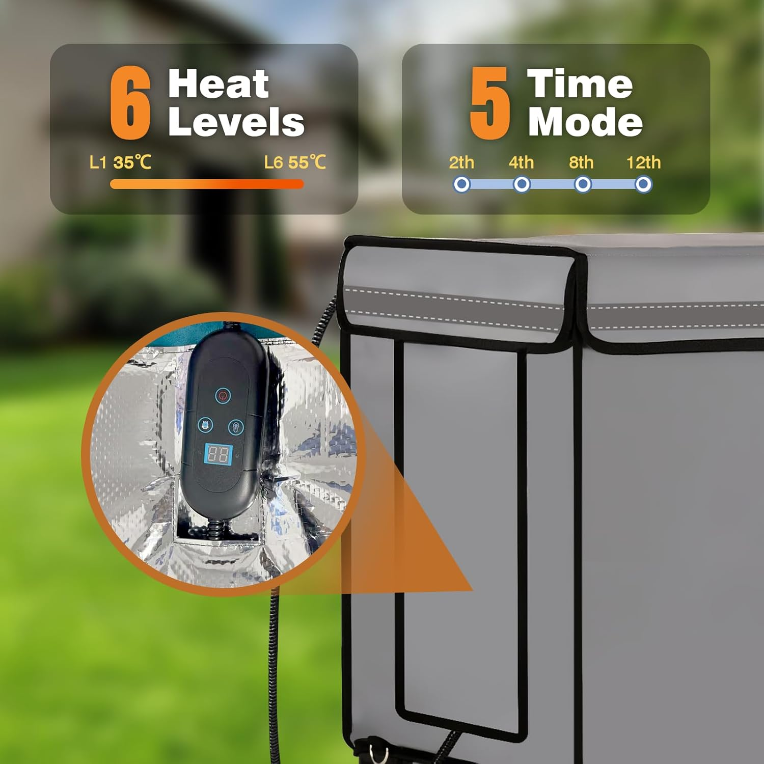 Advwin Heated Cat House for outside Winter, 100% Waterproof, Safe Escape Door, Insulated Outdoor Cat Shelter with Heating Pad for Feral Barn Cat Kitty, 51.5 X 32 X 47.5 Cm image number 2