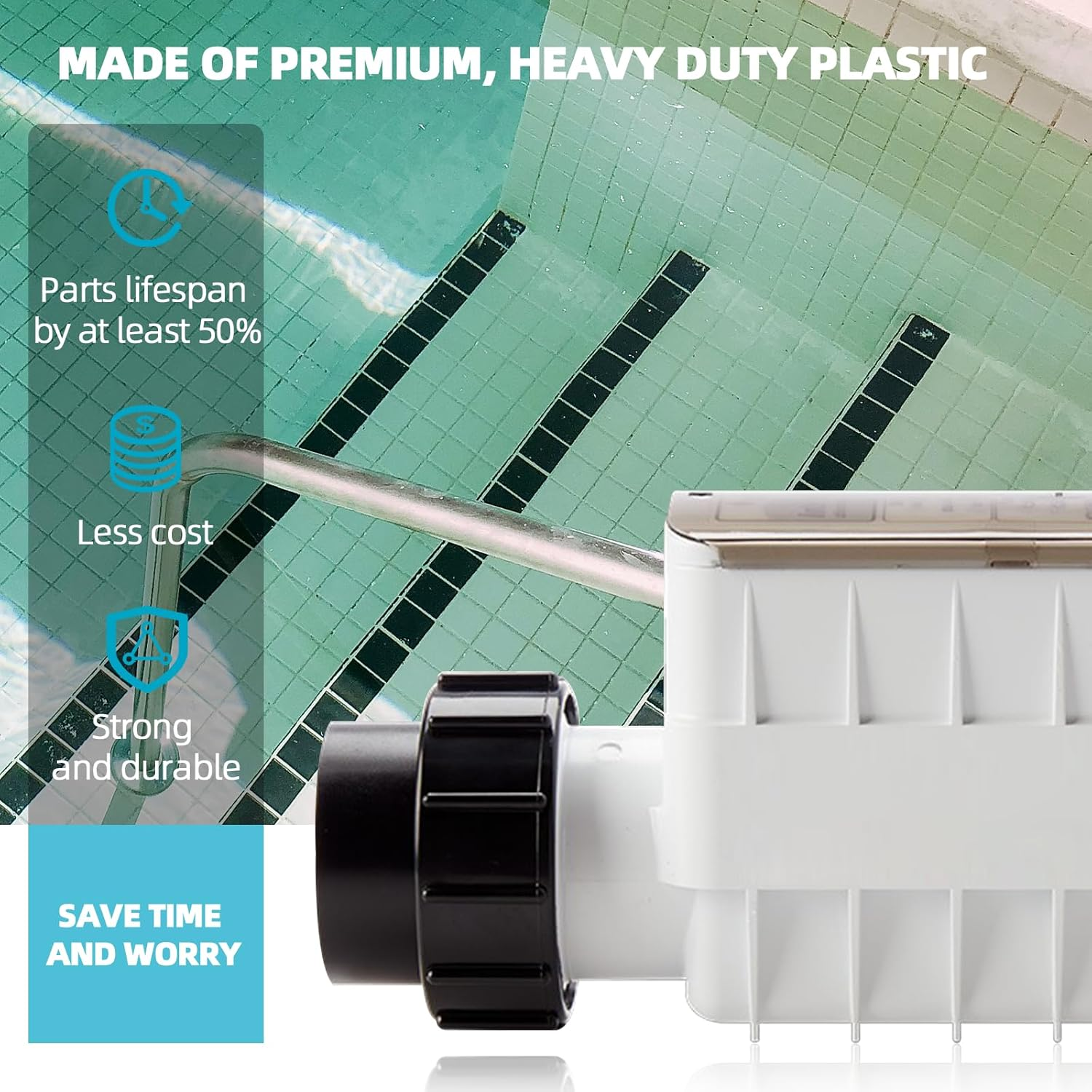 AR-PRO 520670 the Exact Acid Washing Kit Replacement for All Pentair Intellichlor Salt Chlorinator Models| Made of Premium, Heavy Duty Plastic - Improving the Parts Lifespan by 50% image number 1